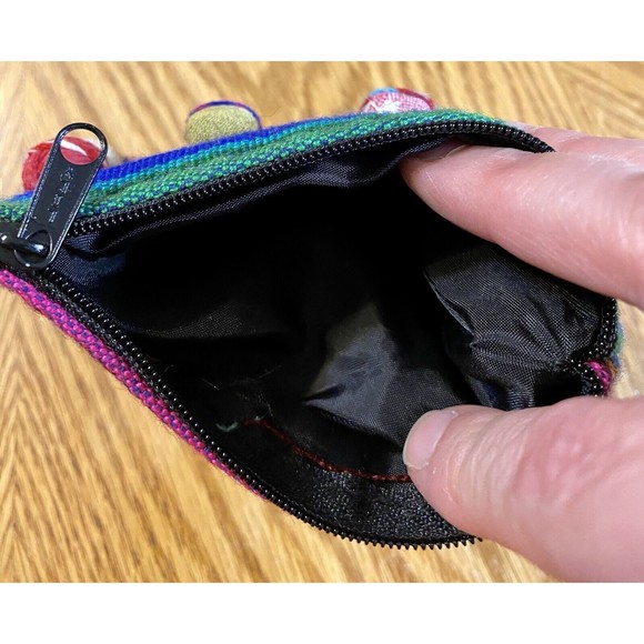 Vintage Handmade Guatemalan Worry Doll Coin Purse Blue - Picture 5 of 8